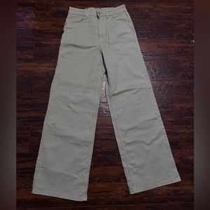 Sage green wide leg pants